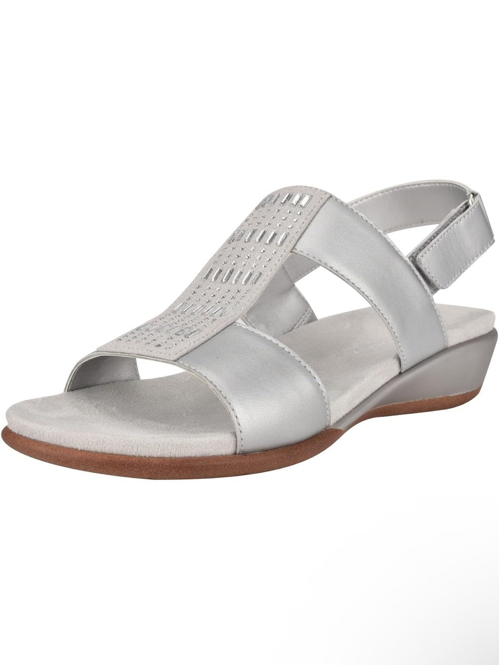 Easy Spirit Women's Silver Slingback Comfort Sandals